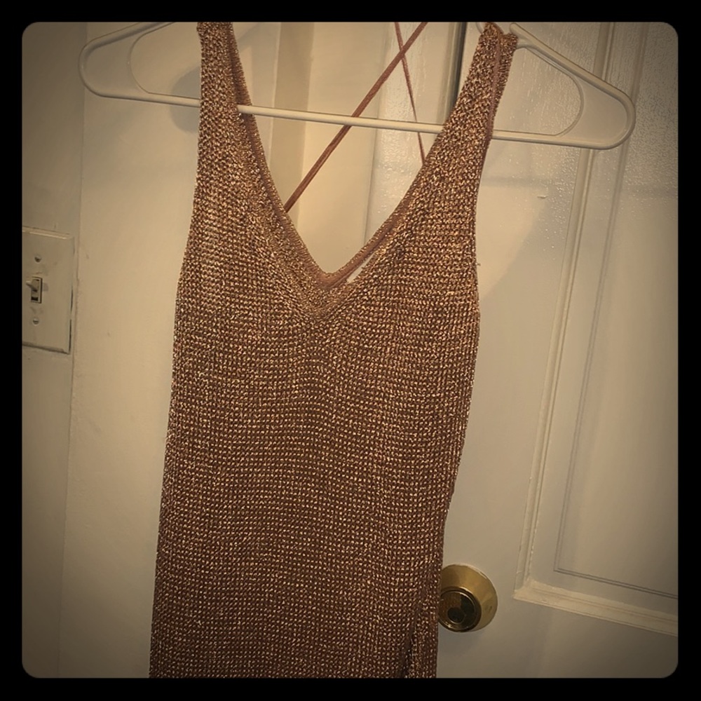 Bar iii copper knit tank top